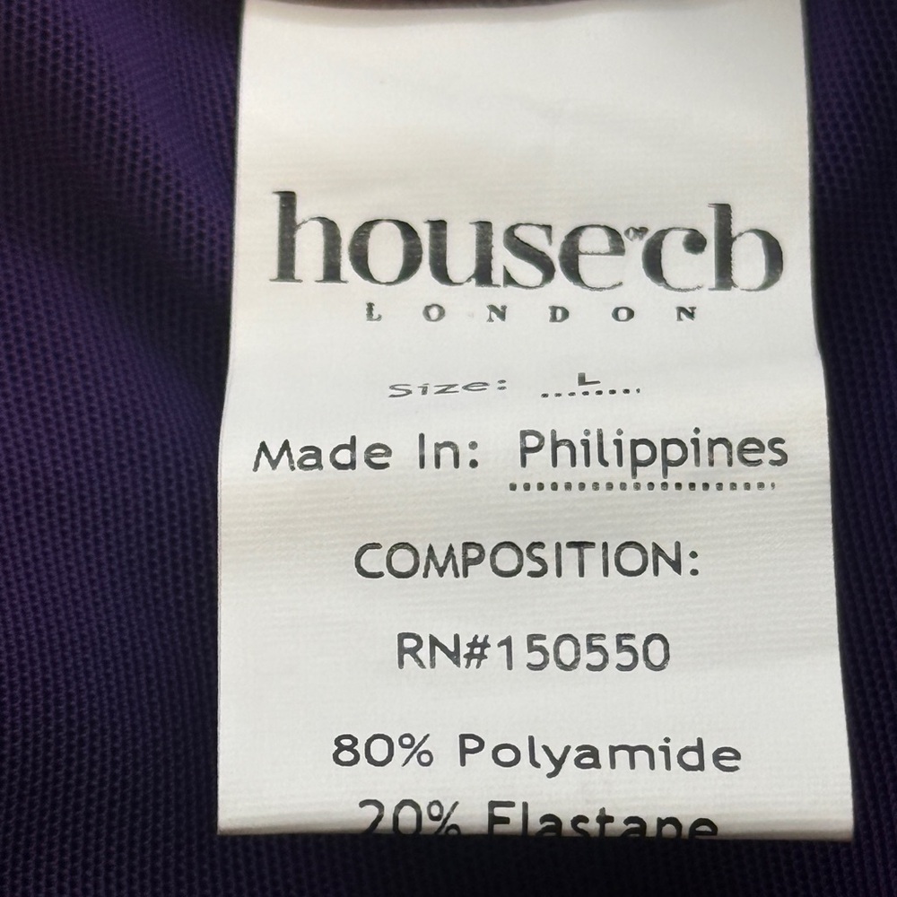 House of CB Vibrant Purple Mesh Bodysuit - Picture 4 of 4